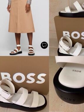 NWT HUGO BOSS Leather Sandals size 9